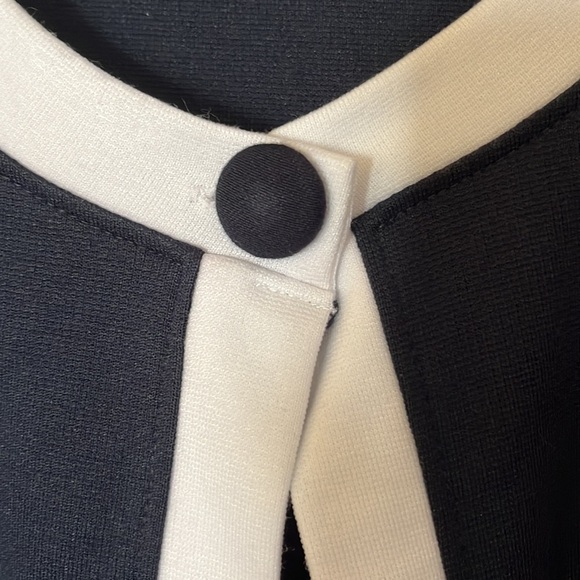 Natural Navy and White One Button Cardigan, Size Large - Picture 7 of 12